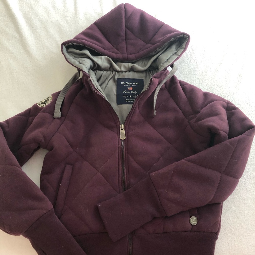 USPA quilted hoodie